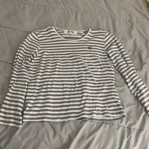 Comme Des Garcons Striped Long Sleeve Tee